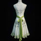 Light Green Spring Summer New Style Retro Fashion Elegant Exquisite Rhinestone Beads Floral Short Tulle Homecoming Dress Birthday Party Dress Prom Dress Evening Dress Prom Dress gh3861