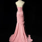 Pink Gorgeous Shiny Elegant Exquisite Beaded Tulle Long Mermaid Floor Length Slim Ball Gown Evening Gown Party Dress Prom Dress gh3851