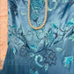 Blaues Blumenkleid, elegantes langes Satin-Ballkleid, Abendkleid, Partykleid, Brautjungfernkleider gh4464