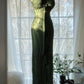 Green Elegant Fashion Exquisite Beaded Strapless Long Chiffon Ball Gown Evening Dress Birthday/Holiday Party Dress Prom Dress gh4066