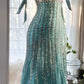 Green Luxury Gorgeous Retro Fashion Exquisite Tassel Beaded Mid-Length Chiffon Ball Gown Birthday Party Dress Evening Dress Prom Dress gh3973