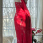 Red Romantic Gorgeous Fashion Elegant Exquisite Beaded Long Chiffon Ball Gown Evening Dress Birthday/Wedding Guest/Vacation Party Dress Prom Dress Valentine's Day Date Dress gh4027
