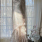Pink Romantic Fashion Elegant Exquisite Beaded Spaghetti Straps Long Tulle Chiffon Ruffle Ball Gown Evening Dress Party Dress gh4057