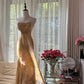 Robe de soirée longue en mousseline de soie, élégante et de couleur claire, idéale pour un anniversaire ou des fêtes (gh4065)