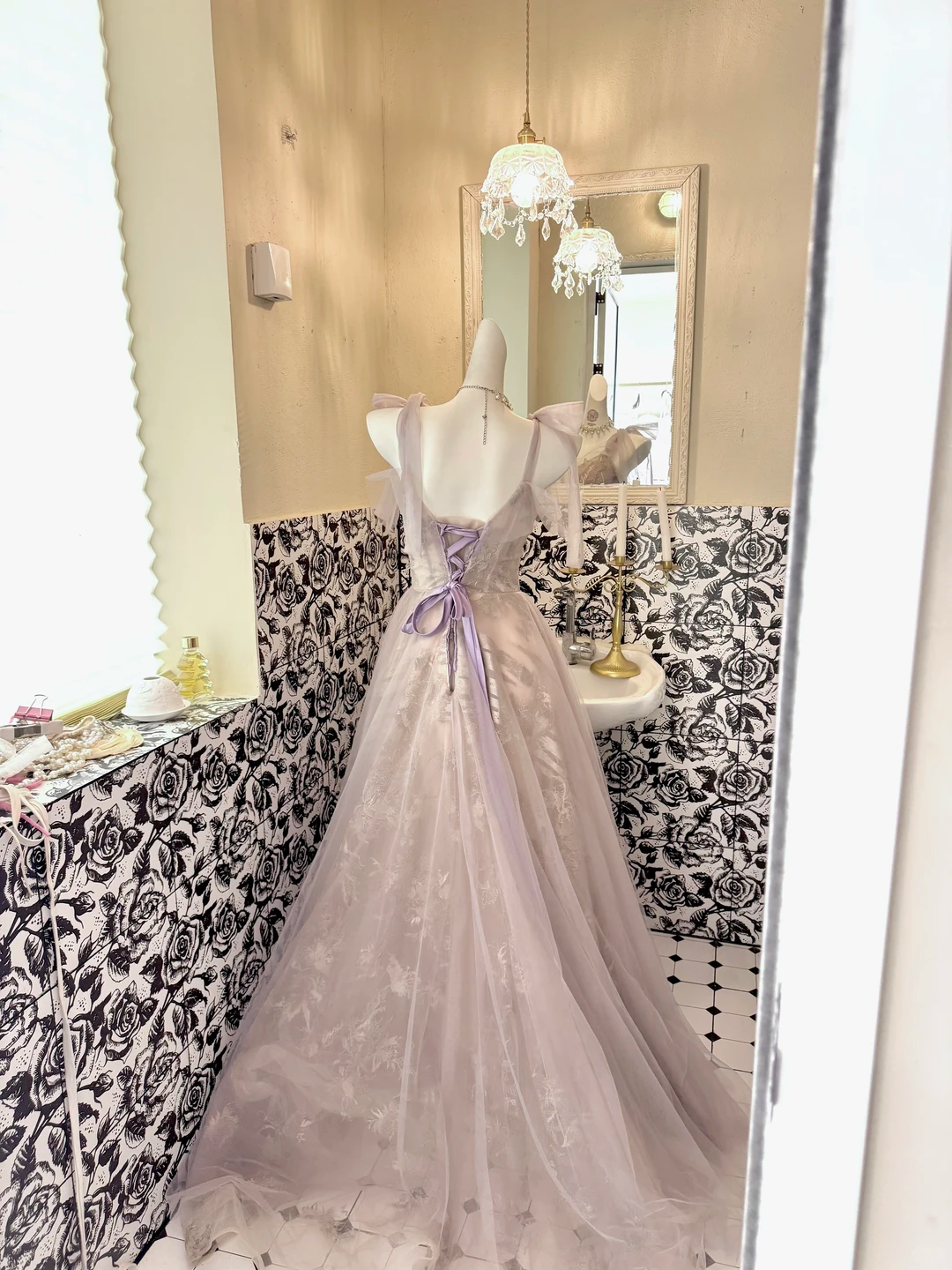 Light Pink Spaghetti Straps Cinched Waist Figure-Flattering Full Flared Skirt Long Elegant Romantic Dress, Wedding Gown gh7805