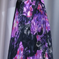 ✨Girlhomeshops-Halter Purple Black Print Long Evening Dress Deep V Beaded Waist Chiffon Maxi Gown gh10050
