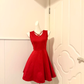 Red Homecoming Dress Sleeveless Crisscross V Neck A-Line Cocktail Party Gown gh9367