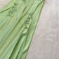 Green V-neck exquisite embroidery long satin ball gown evening dress gh2939