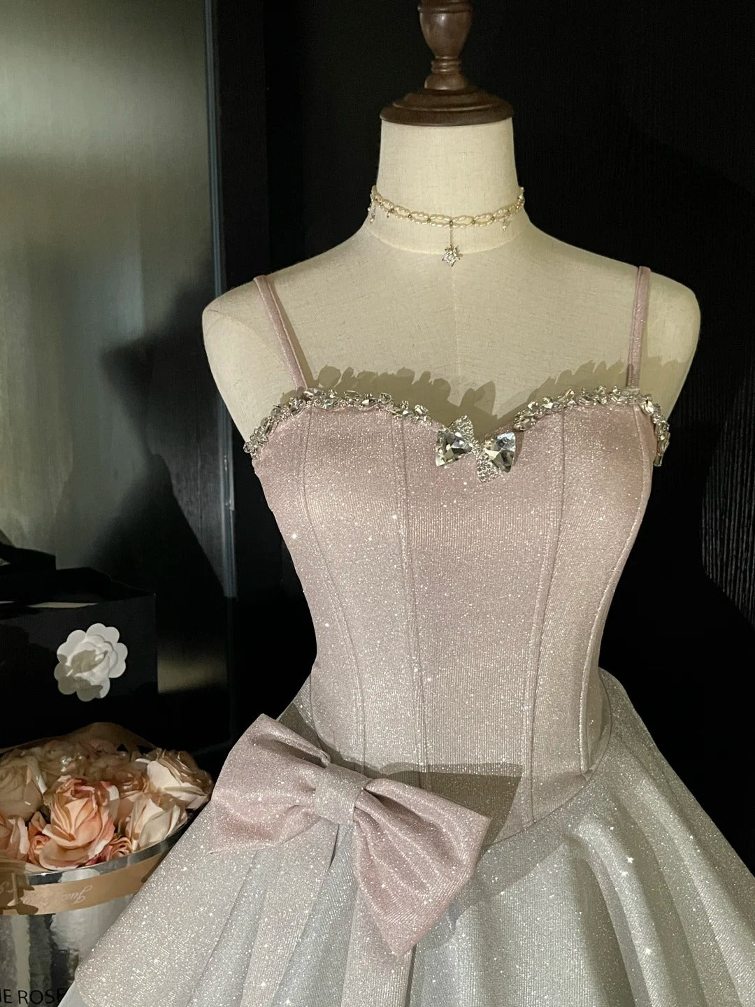 Pink Homecoming Dress Barbie Doll Dress Shiny Cute Short Satin Tulle P –  girlhomeshops