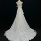 ✨Girlhomeshops-White Spaghetti Strap Sweetheart Mermaid Wedding Gown 3D Floral Organza gh10149