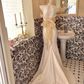 White Strapless Waist-Cinched Slim Hip-Hugging Sexy Long Romantic Dress, Wedding Gown gh7700