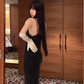 Black Spaghetti Strap Sexy Fitted Waist Slim Prom Gown, Evening Party Dress gh8391