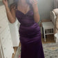 Lila/Blau Mode Elegante Liebsten Neck Strap Lange Dünne Satin Formale Ballkleid Abendkleid Party Kleid Graduation Kleid gh3468