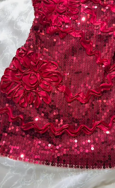 Sexy Vintage Short Prom & Evening Party Dress, Burgundy Sequin, Sleeveless, Fitted Waist Slim Silhouette gh8587