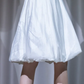 ✨Girlhomeshops-White Halter Beaded Short Prom Gown with Bubble Skirt Evening Dress gh10116