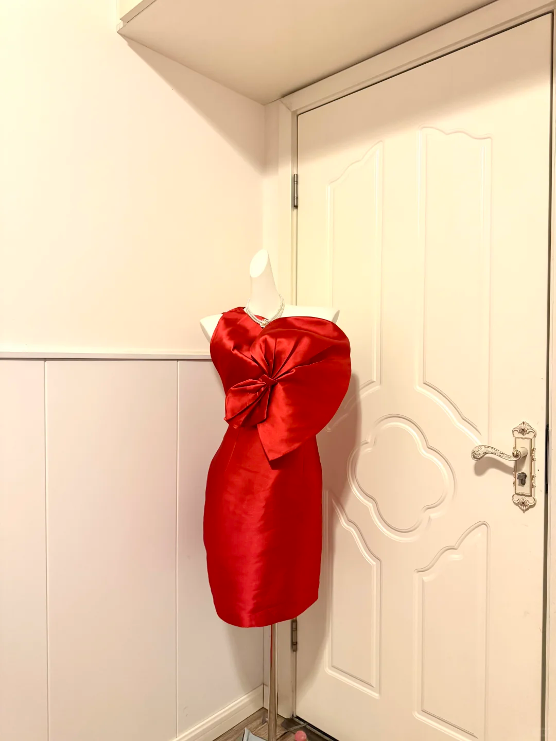 Red One‑Shoulder Satin Fitted Sheath Sexy Short Homecoming Dress gh9146