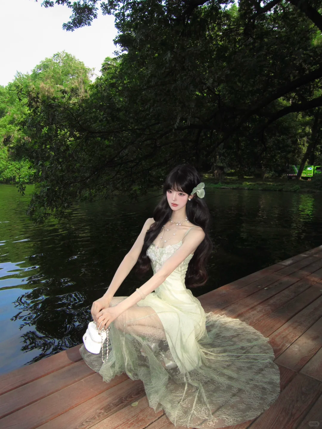 Women Romantic Light Mint Green Prom Dress Spaghetti Straps 3D Floral Applique Lace Mermaid Long Evening Gown gh9440
