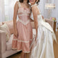 Robe de soirée mi-longue en satin et dentelle, rose, élégante et élégante, tenue de bal, de soirée, de remise de diplôme, gh4071