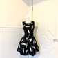 Black Feather Jacquard Homecoming Dress Sleeveless Beaded Neck A-Line Cocktail Party Gown gh9374