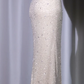✨Girlhomeshops-Champagne Sequin Mermaid Long Prom Gown Deep V High Slit Formal Cocktail Dress gh10109