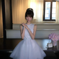 Light Blue Sleeveless Tulle Homecoming Dress Round Neck Mini Prom Gown gh9408