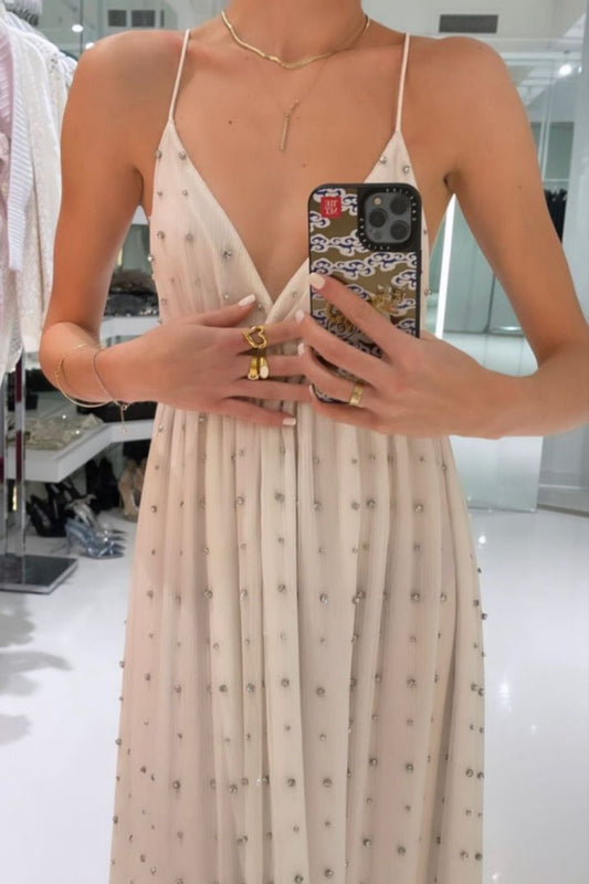 girlhomeshops-Long chiffon exquisite beaded prom dress wedding dress evening dress gh5745