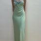 Green vintage elegant rhinestone gemstone beaded embellished long ball gown evening dress gh3030