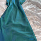 Robe de soirée en satin simple et longue élégante à dégradé vert gh3224
