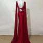Girlhomeshops – Rotes, schwingendes Neckholder-Rückenband, langes Satin-Ballkleid, Partykleid gh5478