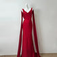 Girlhomeshops – Rotes, schwingendes Neckholder-Rückenband, langes Satin-Ballkleid, Partykleid gh5478