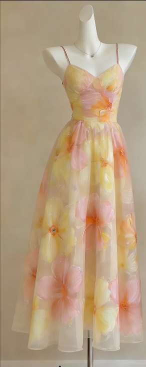Sweetheart Neck Spaghetti Strap Tulle Formal Gown 3D Handmade Flowers A-Line Midi Homecoming Dress gh9480