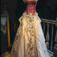 Wunderschönes, rotes, zartes, florales Spitzen-Abendkleid aus Tüll mit bodenlanger Länge, Ballkleid, gh3470