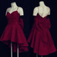 girlhomeshops - Robe de soirée courte en satin, élégante et simple, gh5632