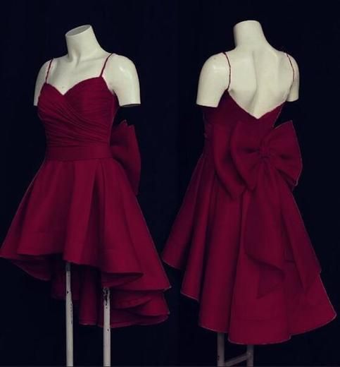 girlhomeshops - Robe de soirée courte en satin, élégante et simple, gh5632