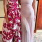 girlhomeshops-Pink Tube Top Modisches und bequemes Kleid Langes Basic-Kleid gh5858