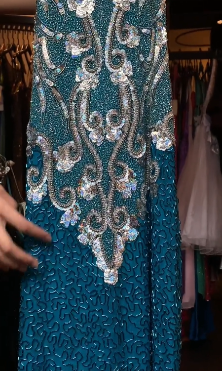 Royal Blue Halter Illusion Neck Sequin Hand Beaded Rhinestone High Slit Long Evening Prom Dress gh9779