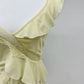 Girlhomeshops-Gelbes Chiffon-Langballkleid mit Rüschen, Geburtstagspartykleid, gh5421