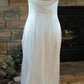 Pure white gorgeous exquisite elegant spaghetti straps long satin floor-length trailing prom dress evening dress wedding dress gh3633