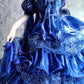 A gorgeous, shimmering blue long tulle ball gown gh6848