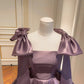 Robe courte violette à volants scintillants, idéale pour un anniversaire ou un bal de promo (gh6795)