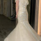 girlhomeshops-Birthday dress Lace Embroidery High-neck Gown, Retro Elegance Shows Feminine Softness gh5898