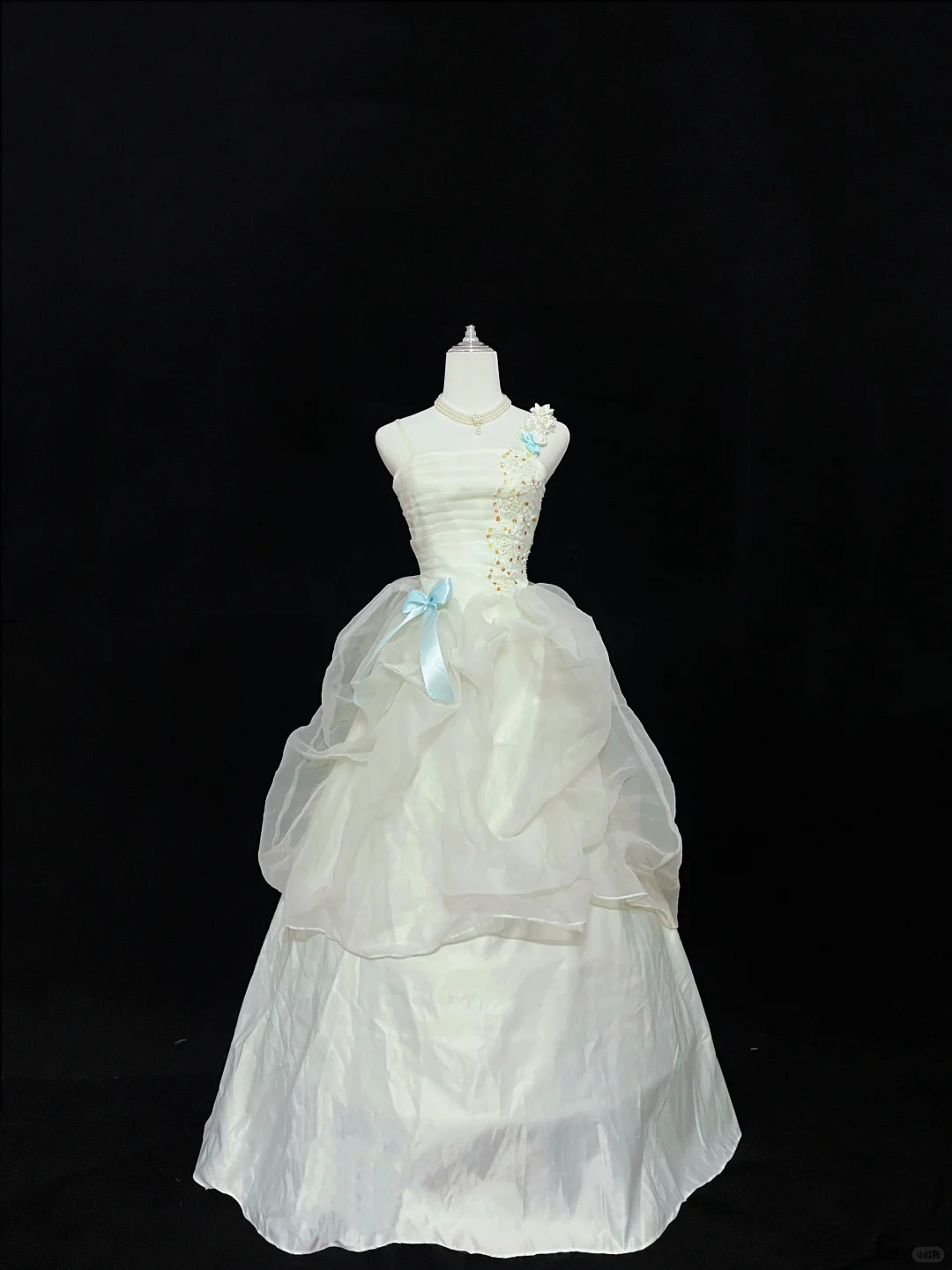 Light Green Cinched Waist Elegant Voluminous Skirt Long Romantic Dress, Wedding Gown gh8053
