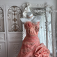 Pink Strapless Fitted Waist Princess Prom Gown, Evening Gown & Wedding Bridal Gown gh7349