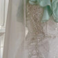 Mint Green Beaded Flowing Long Chiffon Ball Gown Birthday Party Dress Evening Dress gh4407