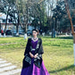 Purple Long Satin Ball Gown gh6902