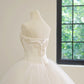 Girlhomeshops - Weißes, modisches, langes Tüll-Ballkleid, Abendkleid, Brautkleid, gh5059