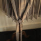 Graues Vintage-Heimkehrkleid aus Spitze, kurzes Chiffon-Ballkleid, gh4497