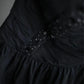 Vintage Kleines Schwarzes Kleid Taft Kurzes Homecoming Kleid Satin Herzförmiger Ausschnitt Unregelmäßiges Plissee-Design Handbestickt gh4375