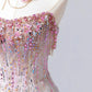 Fairy Luxury Pink Diamond Starlight Strapless Ballgown - Dinner &amp; Red Carpet Gorgeous Dress gh6565