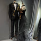Girlhomeshops - Robe de soirée longue noire brillante et élégante en tulle à paillettes dorées, robe de bal, robe de remise de diplôme gh5108